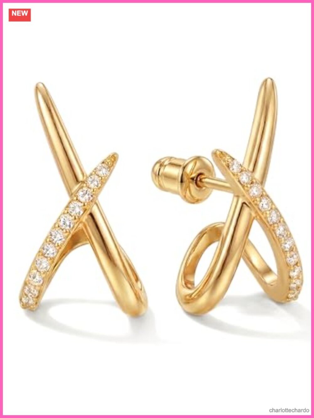 14K Gold Stud Earrings for Women Trendy Dainty Cubic Zirconia Hypoallergenic